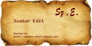 Szatur Edit névjegykártya